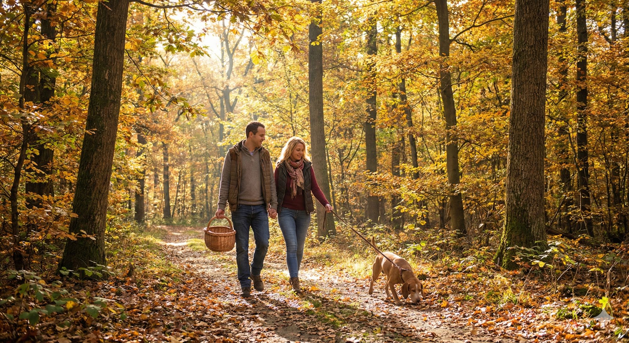 Caccia al tartufo nei boschi italiani